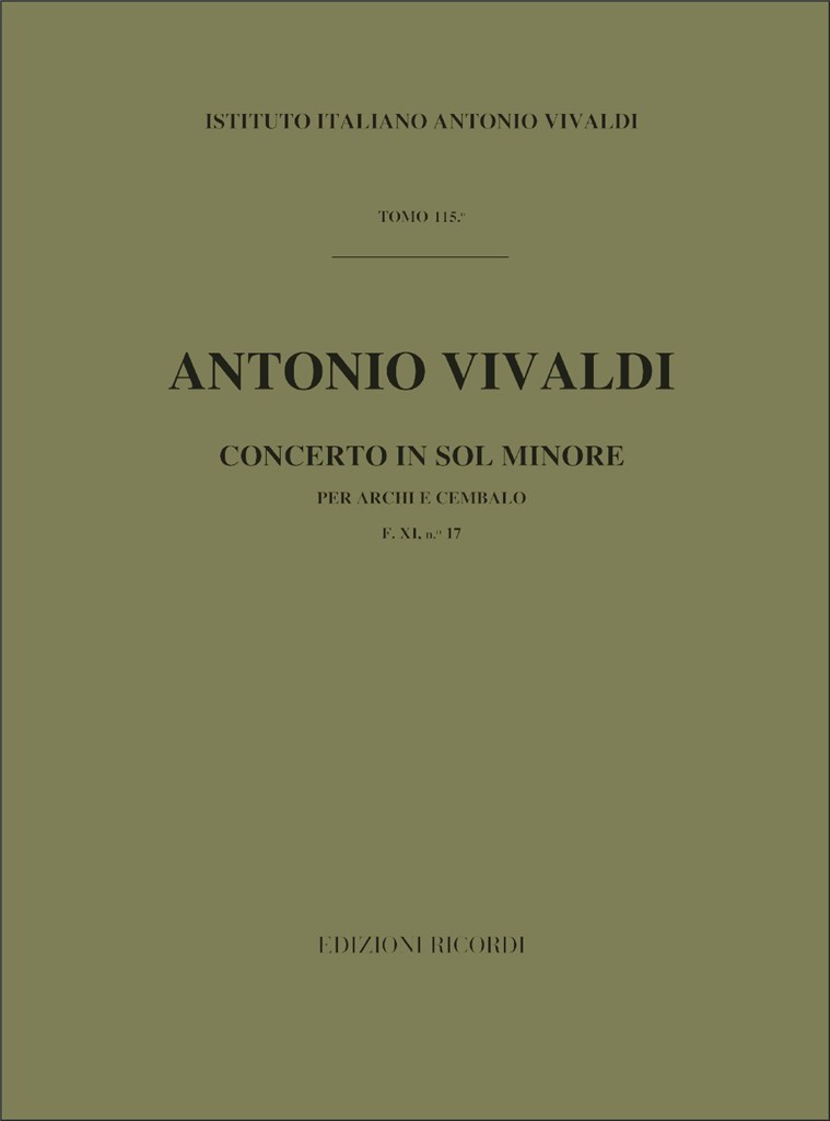 Concerti Per Archi E B.C.: In Sol Min. Rv 156